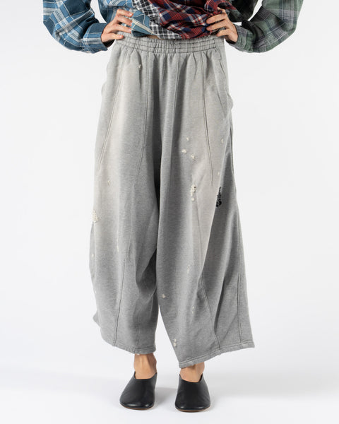 Needles Deconstructed H.D. Sweat Pant in Heather Grey Curated at