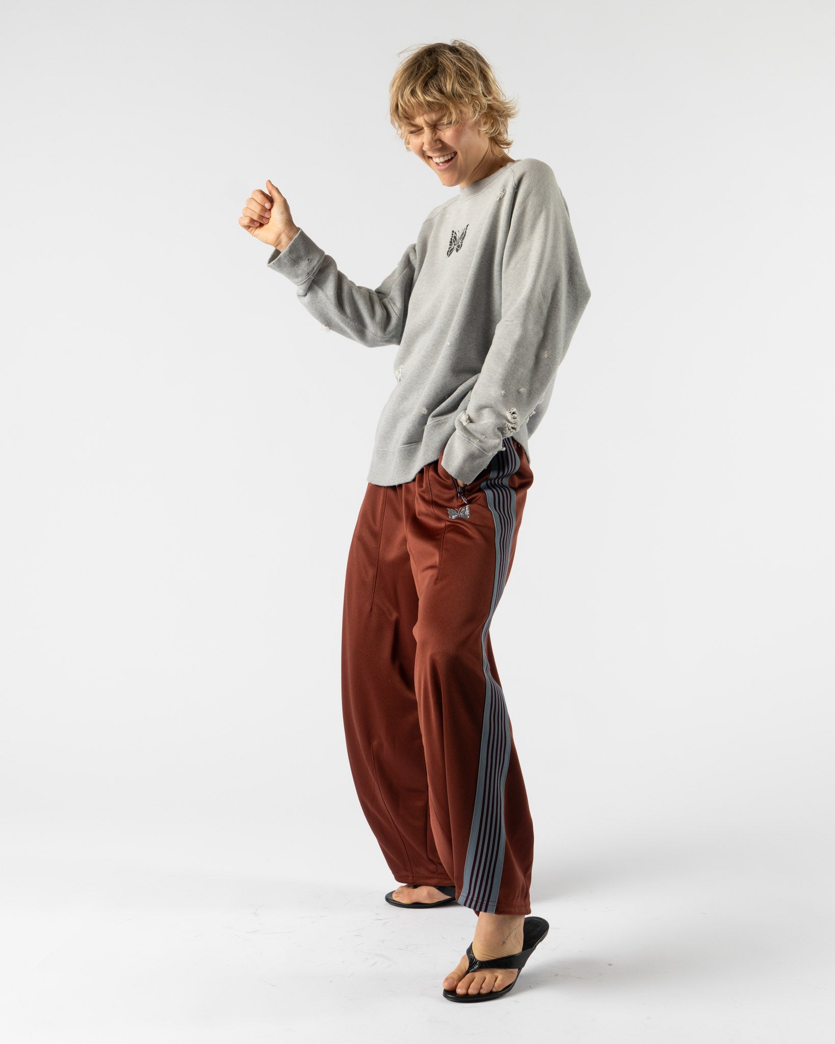 Needles H.D. Track Pant in Rust Curated at Jake and Jones