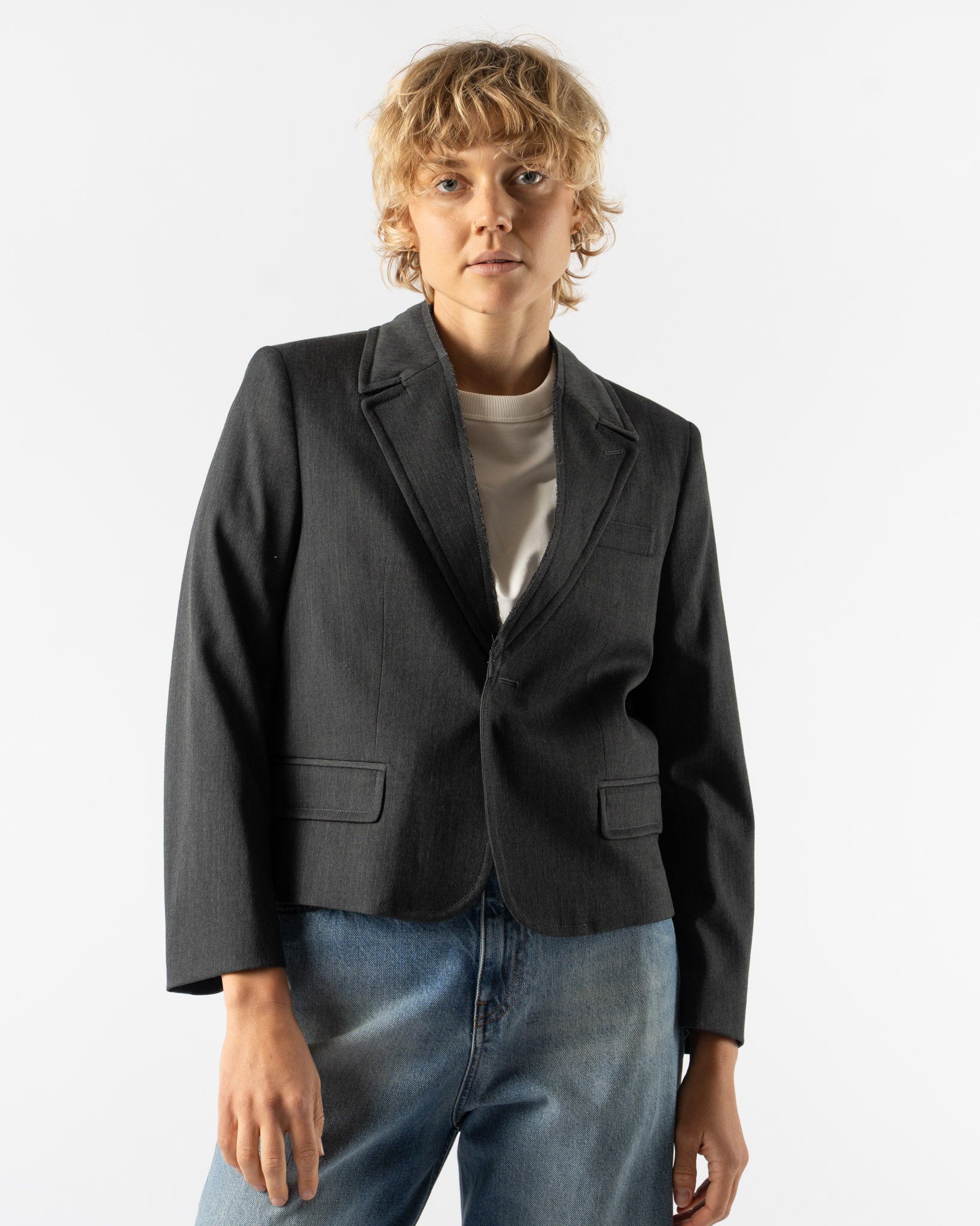 MM6 Maison Margiela Jacket in Dark Grey Melange