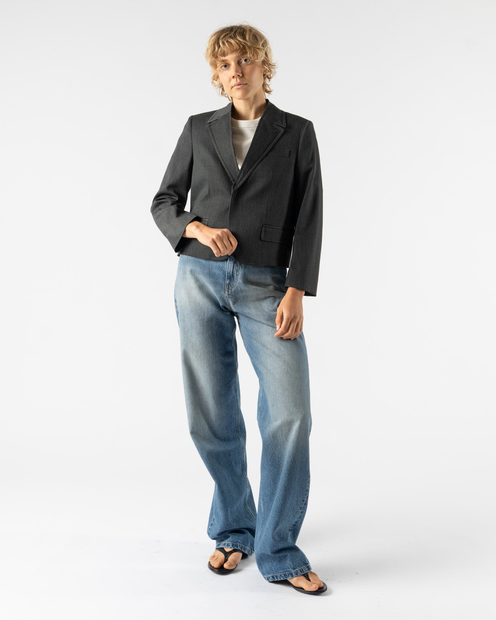 MM6 Maison Margiela Jacket in Dark Grey Melange