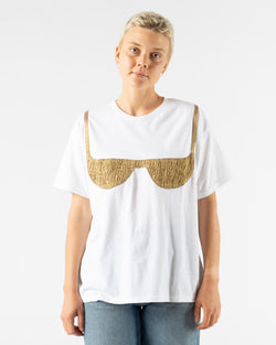 Nikki Chasin Florida Woman Appliqué T in White/Gold