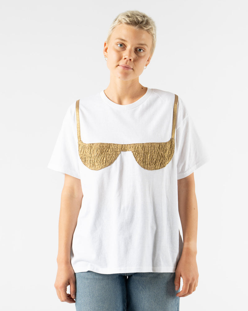 Nikki Chasin Florida Woman Appliqué T in White/Gold