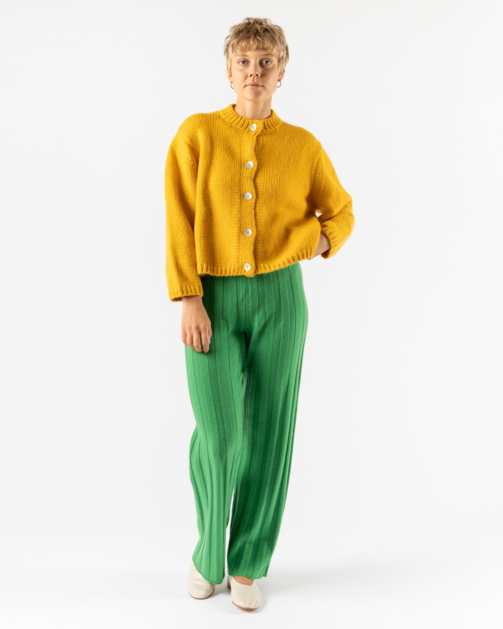 Nikki Chasin Sheba Cardigan Sweater in Dijon