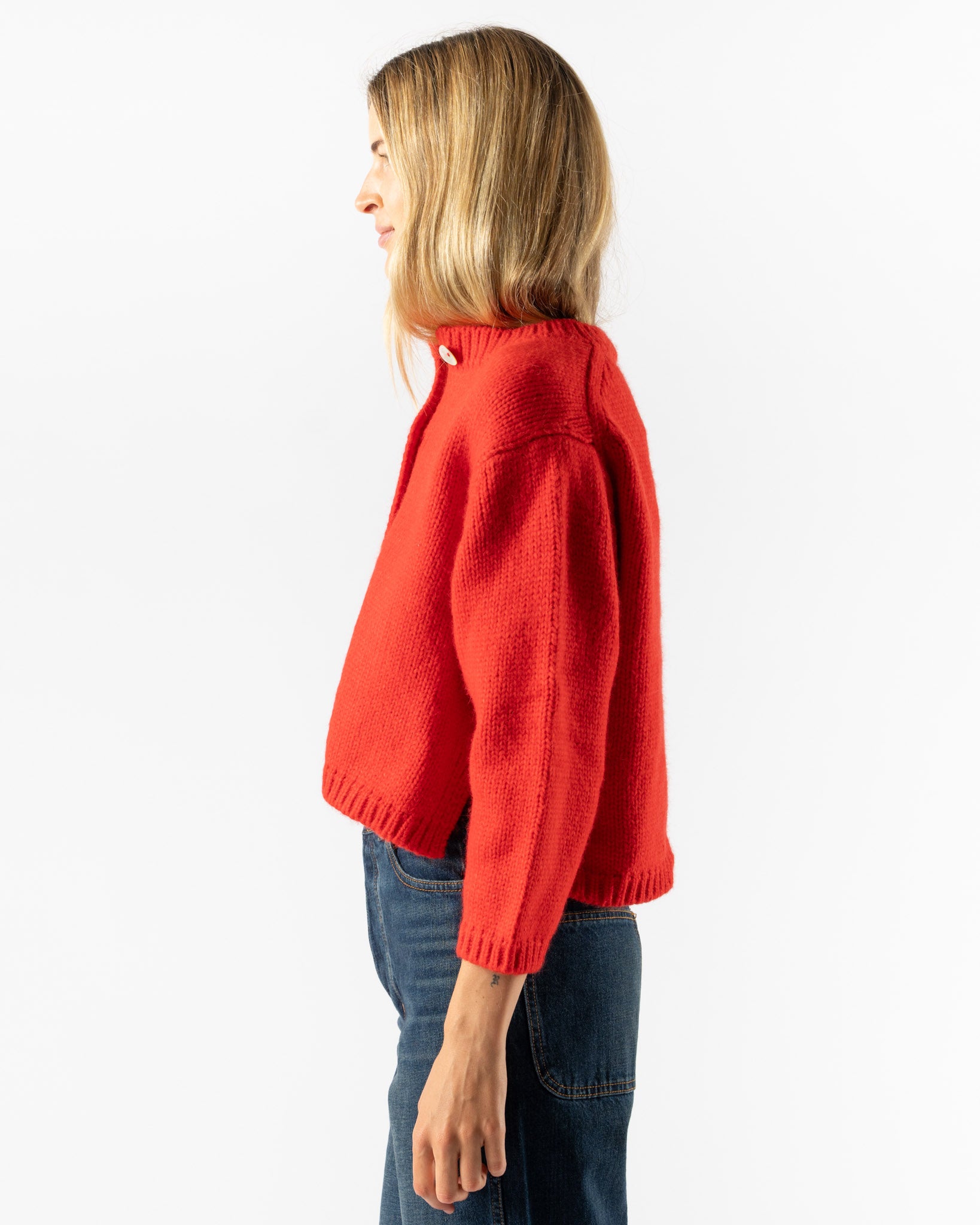 Nikki Chasin Sheba Cardigan Sweater in Habanero