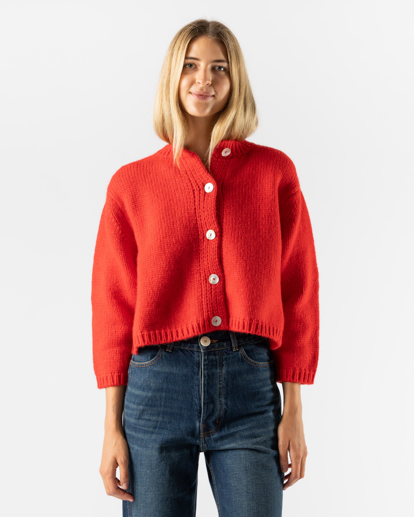 Nikki Chasin Sheba Cardigan Sweater in Habanero