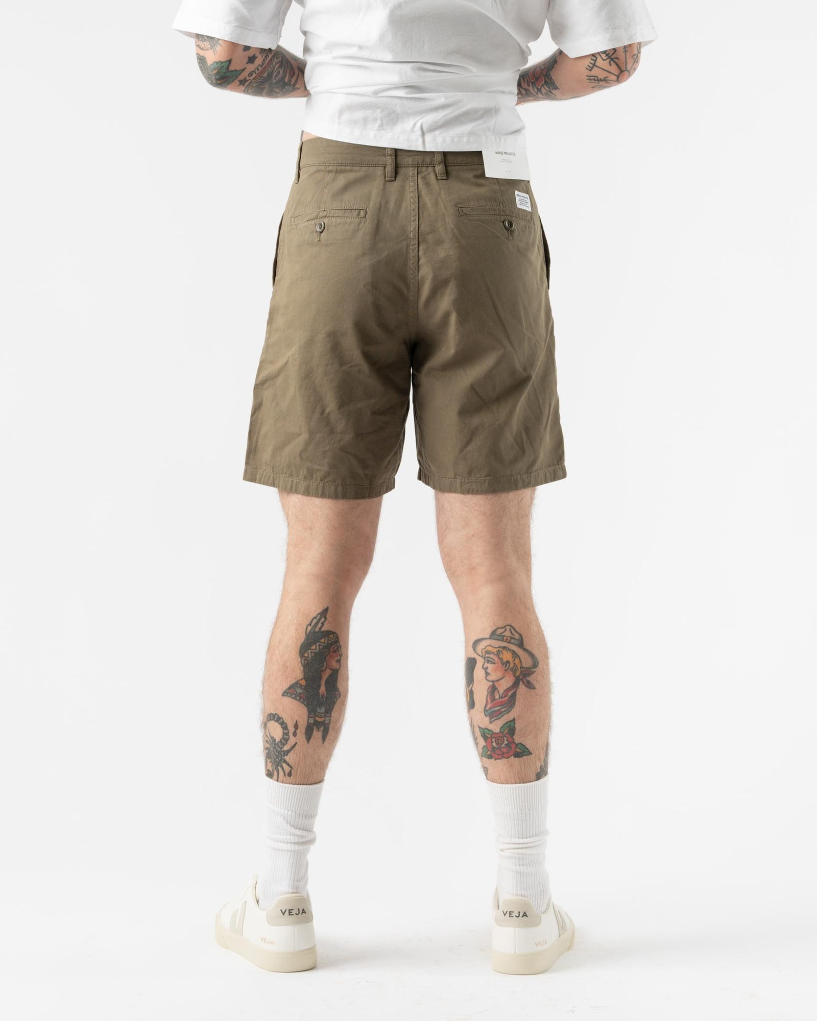 Norse Projects Aros Regular Shorts in Sediment Green Curated at Jake and Jones