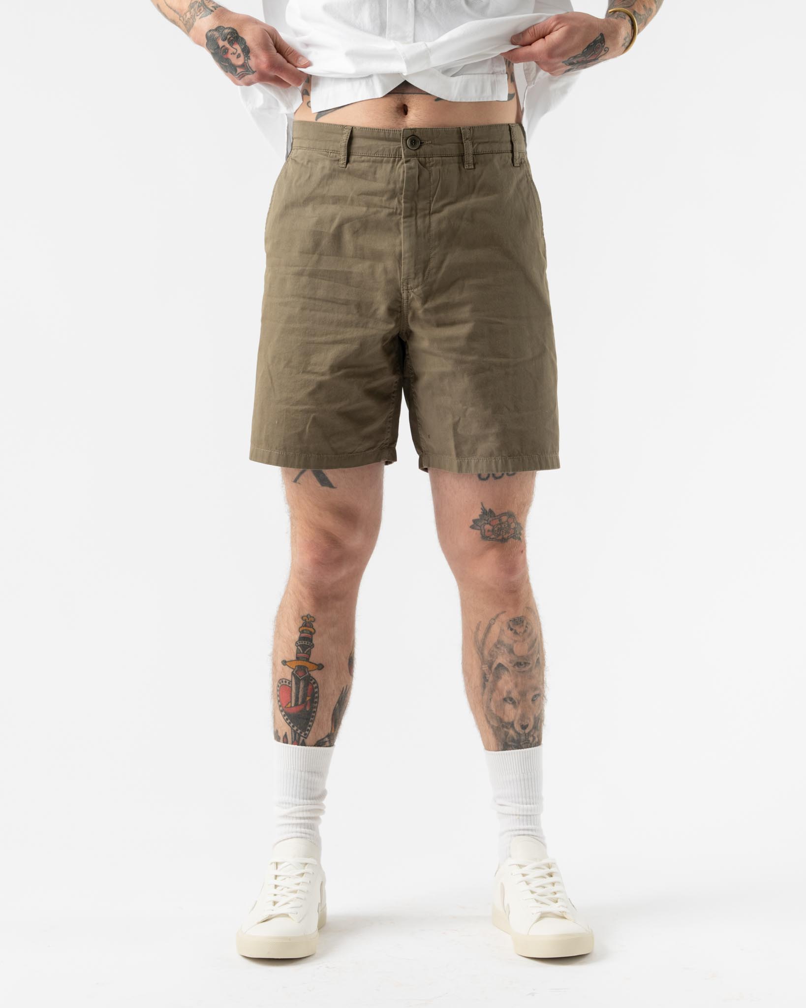 Norse Projects Aros Regular Shorts in Sediment Green