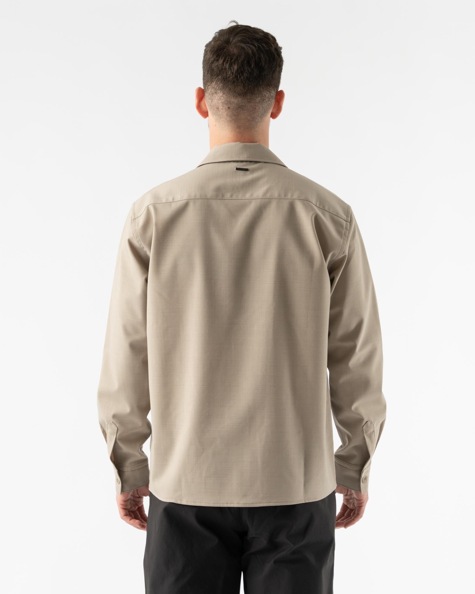 Norse Projects Carsten Light Wool LS Shirt in Light Khaki