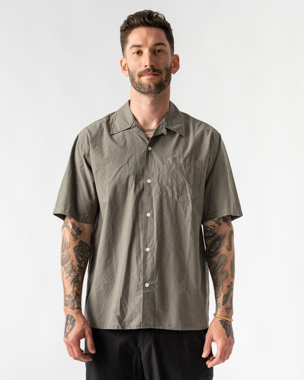 Norse Projects Carsten Cotton Tencel Shirt in Mid Khaki