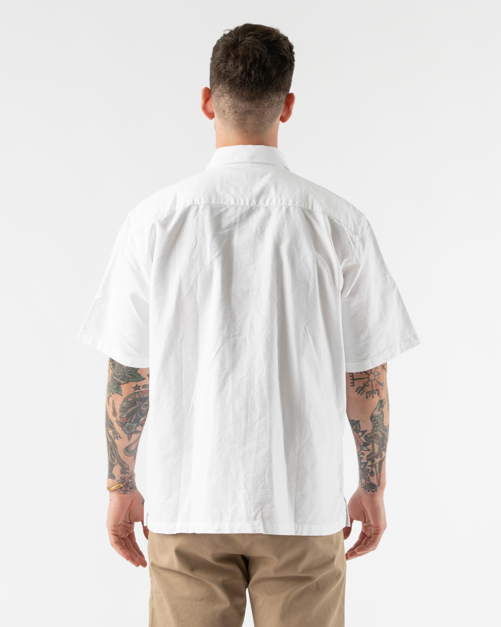 Norse Projects Ivan Oxford Monogram in White