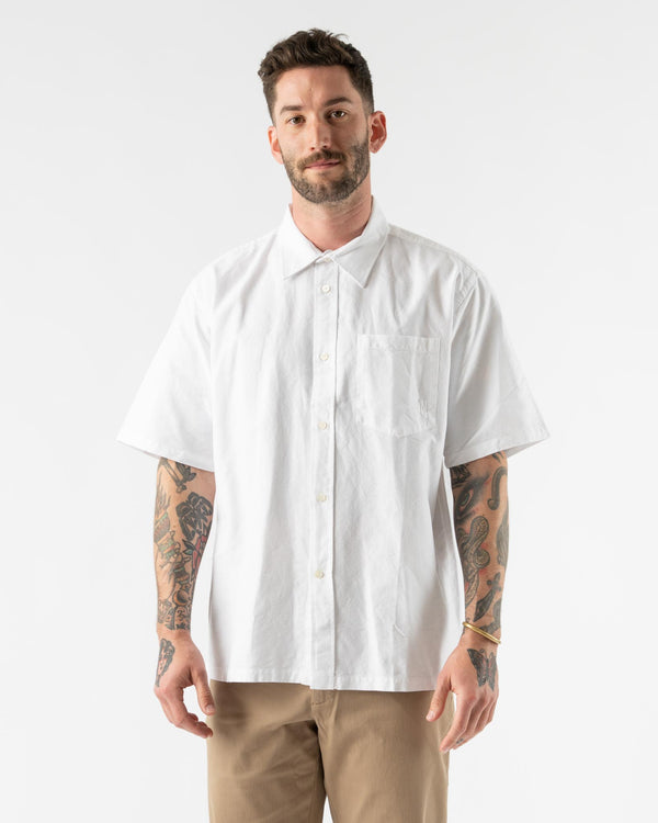 Norse Projects Ivan Oxford Monogram in White