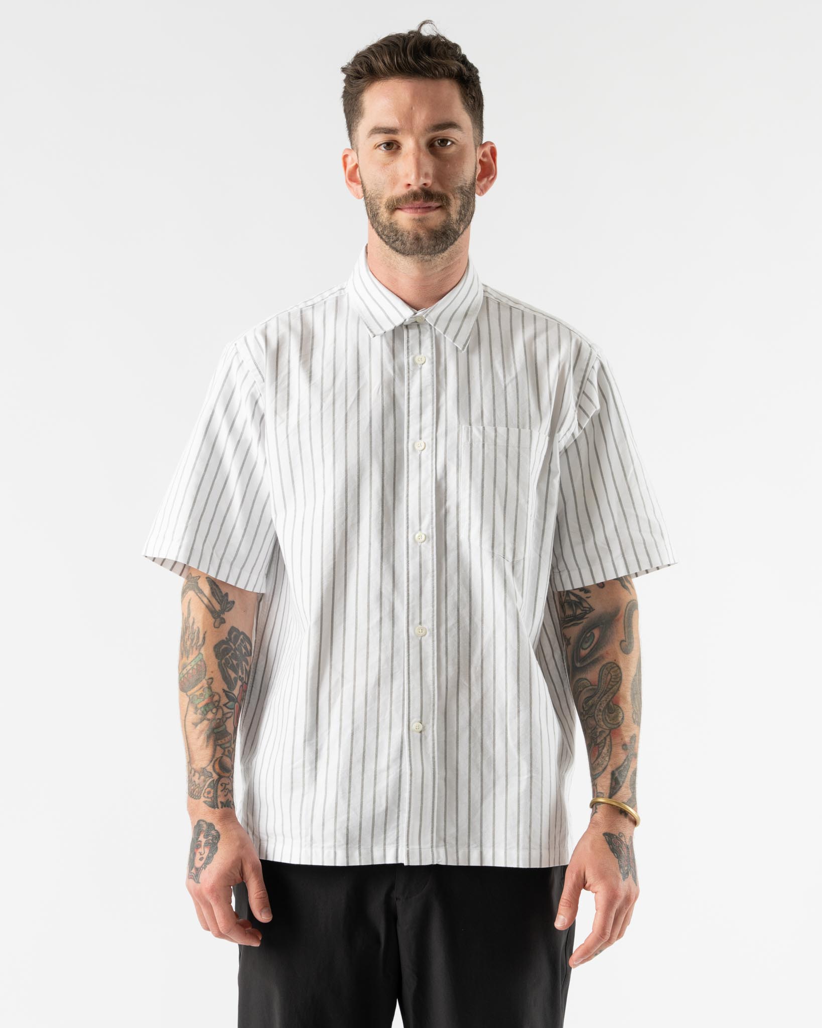 Norse Projects Ivan Oxford Monogram in Spruce Green