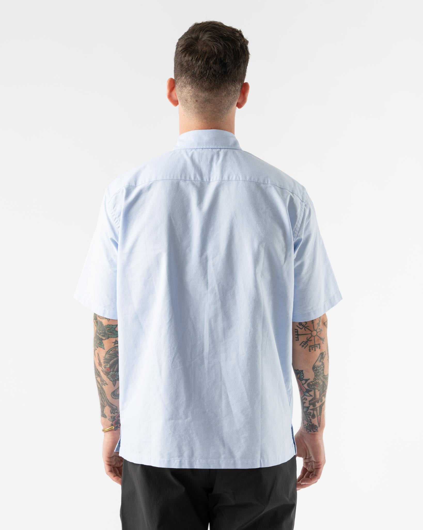 Norse Projects Ivan Oxford Monogram in Pale Blue
