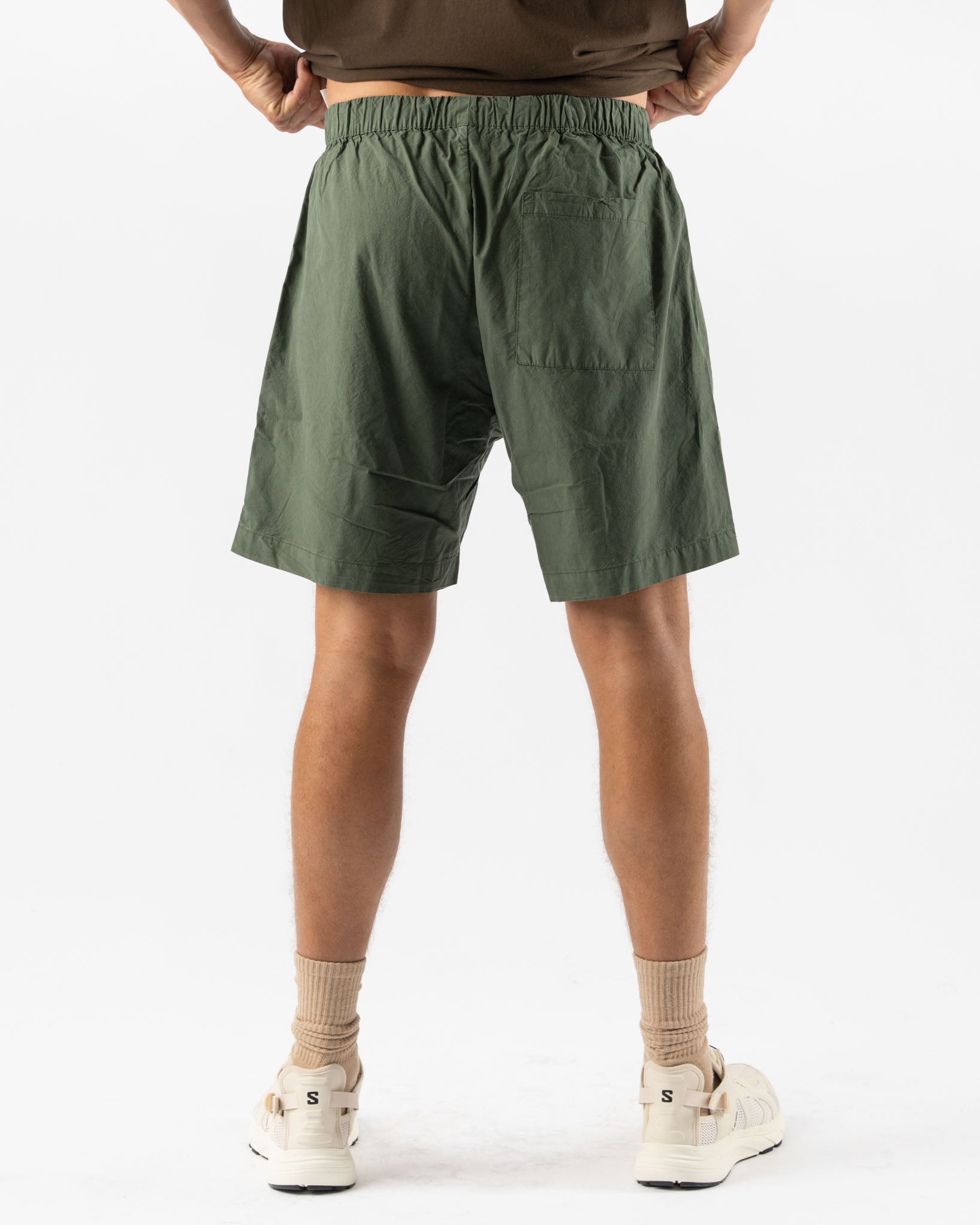 Norse Projects Per Cotton Tencel Shorts in Spruce Green
