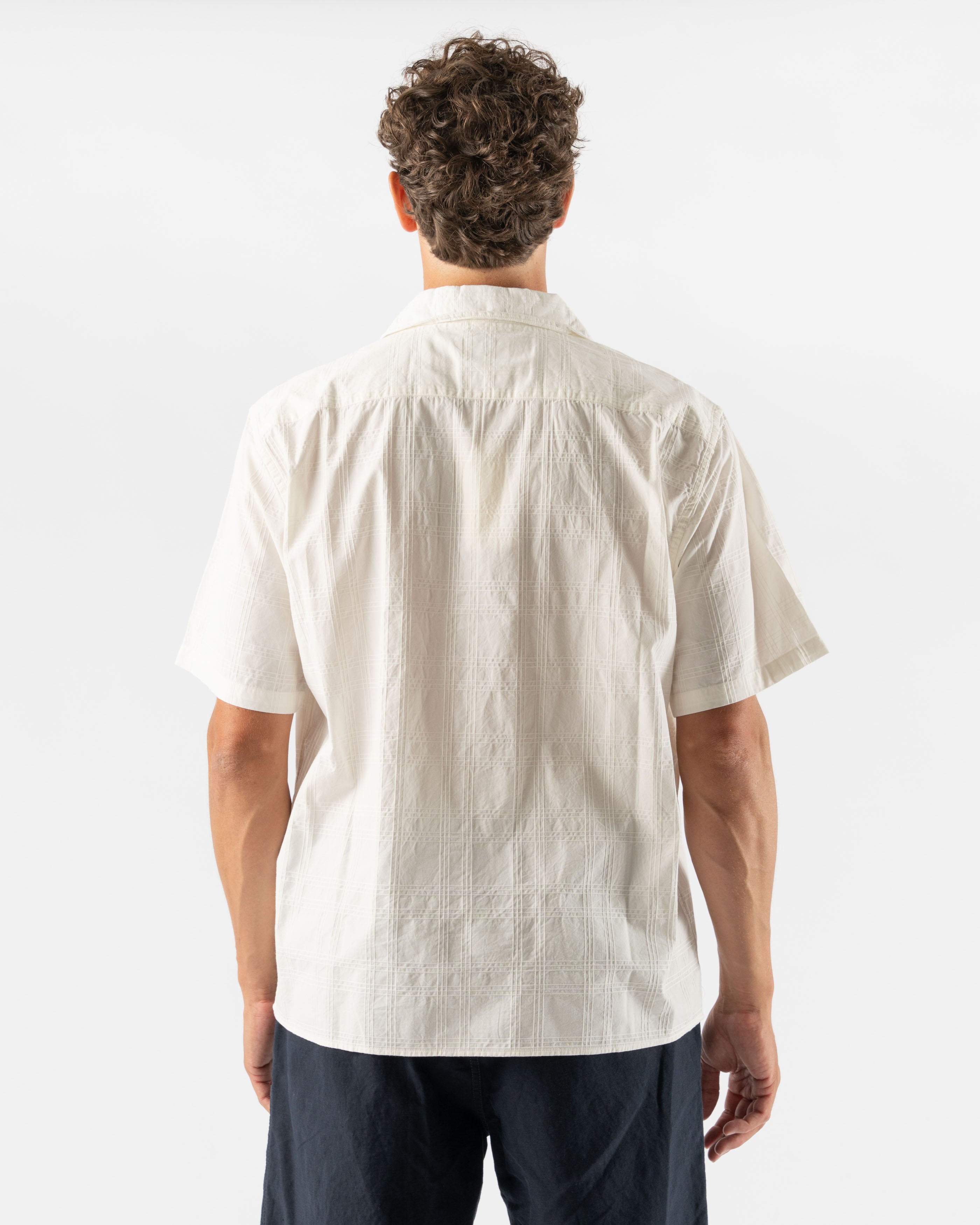 Norse Projects Carsten Relaxed Dobby Check Shirt in Ecru