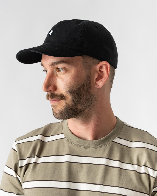 Norse Projects Twill Sports Cap in Black