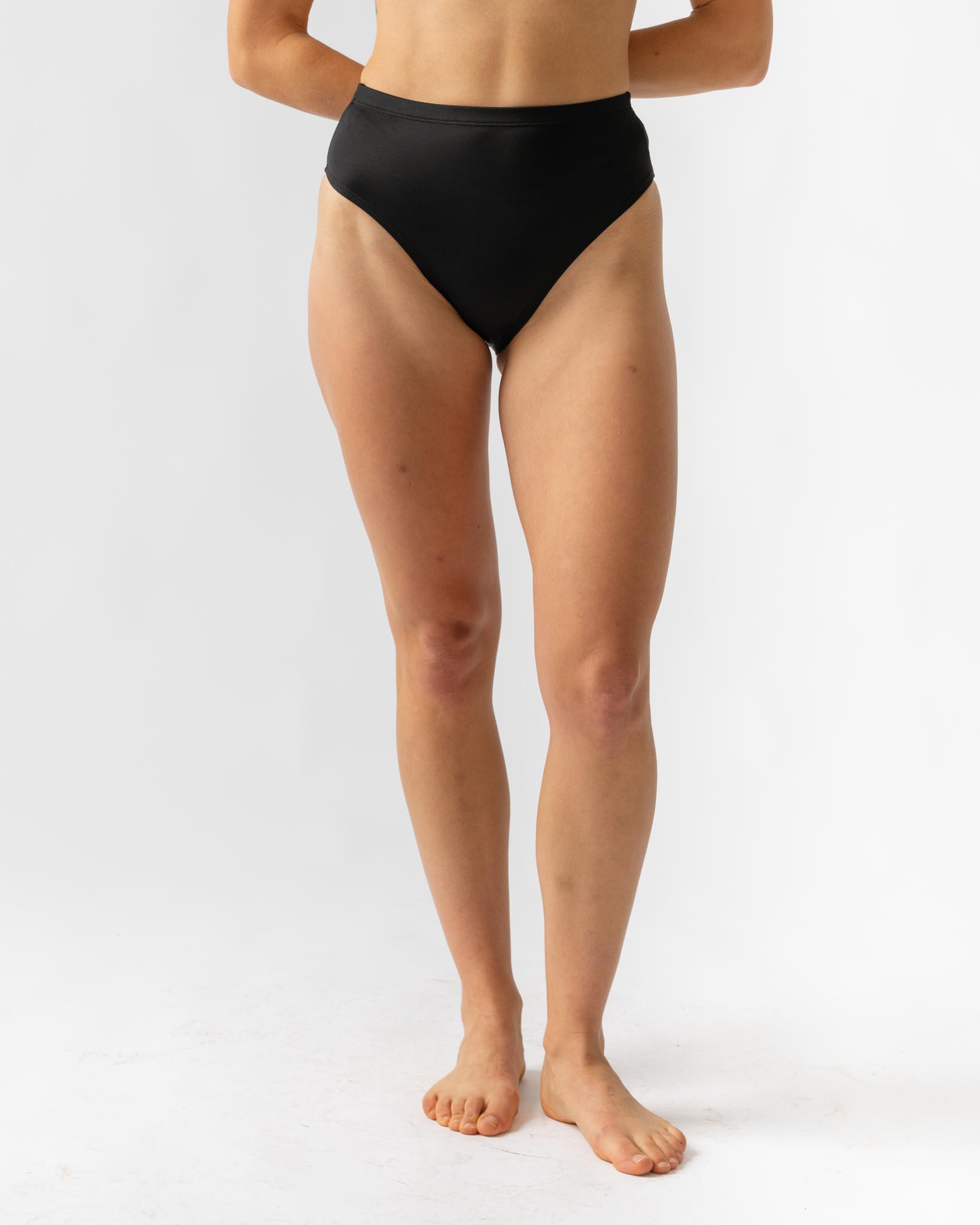 Nu Swim Super High Cut Bottom in Black