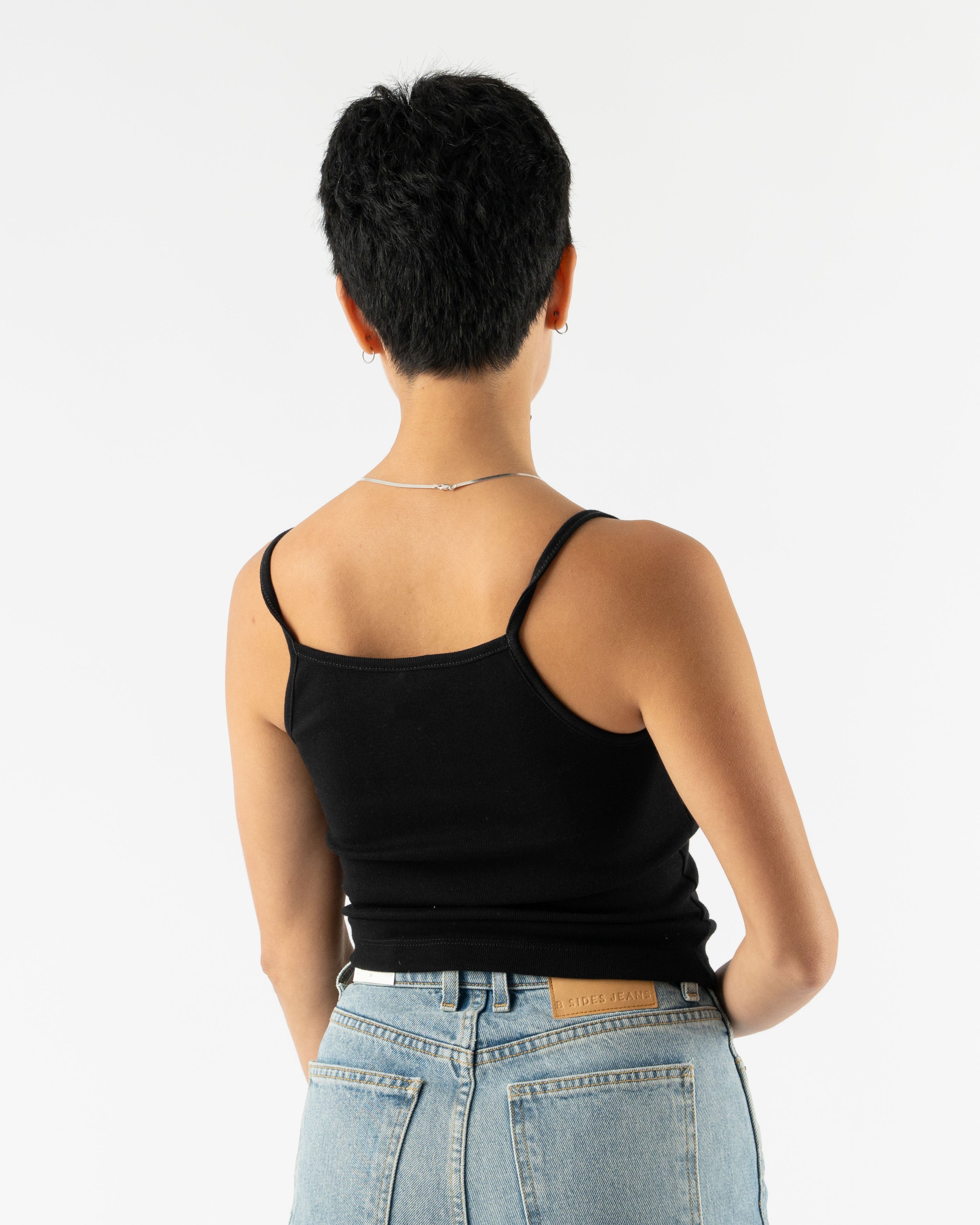Nu Swim Organic Cotton Ginger Tank in Black