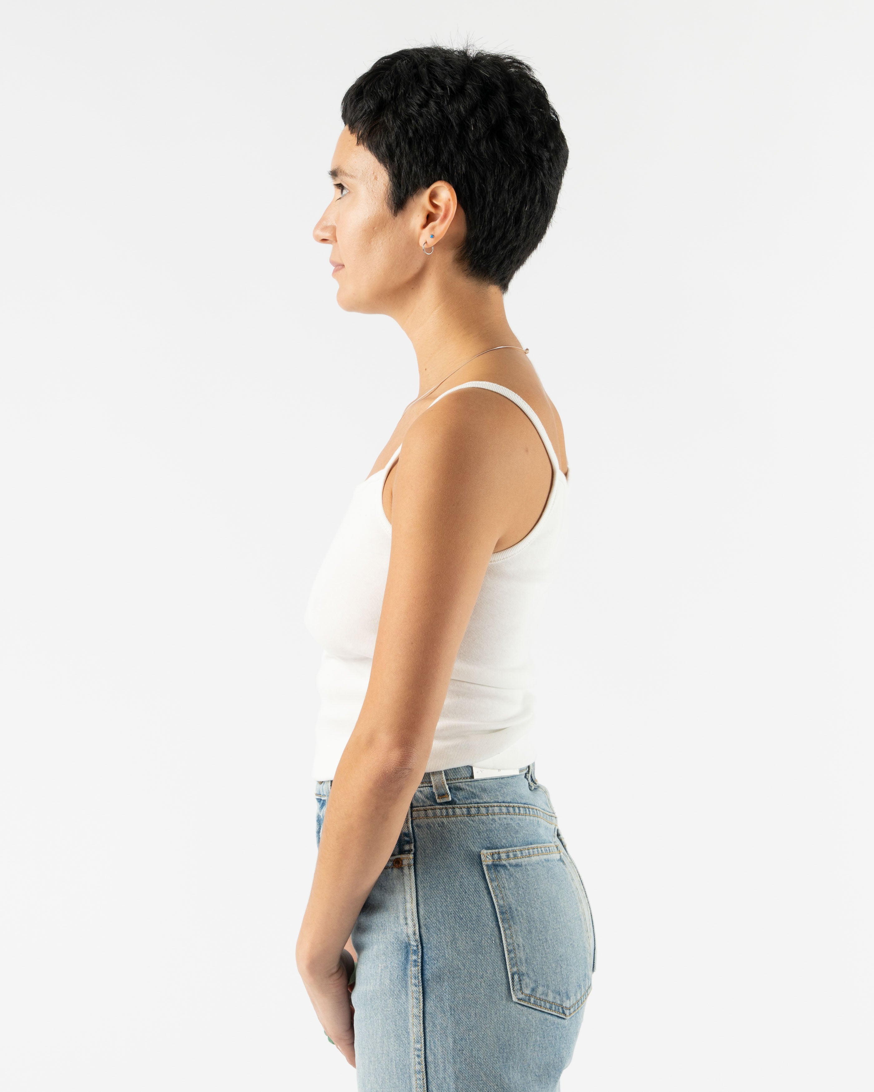 Nu Swim Organic Cotton Ginger Tank in White
