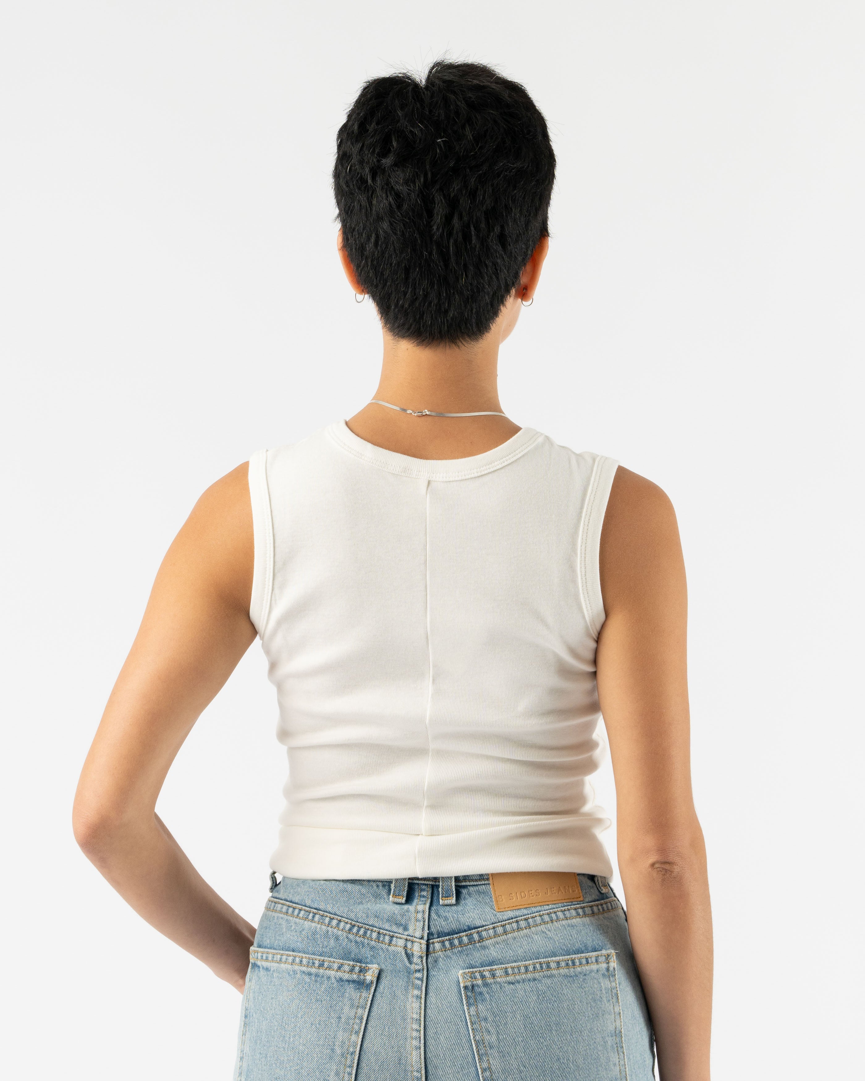 Nu Swim Organic Cotton Shell Tank in White