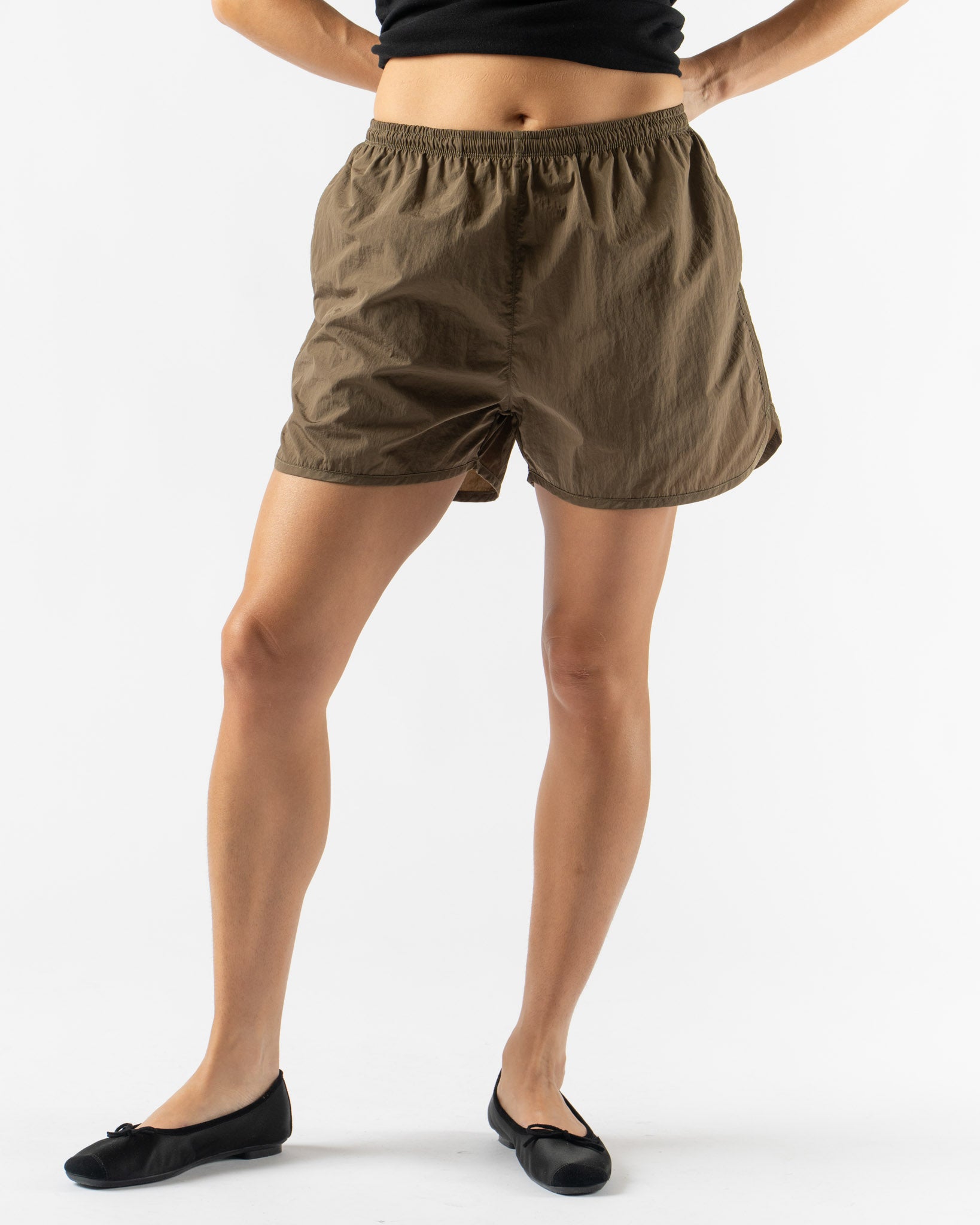 Nu Swim Unisex Moon Shorts in Brown