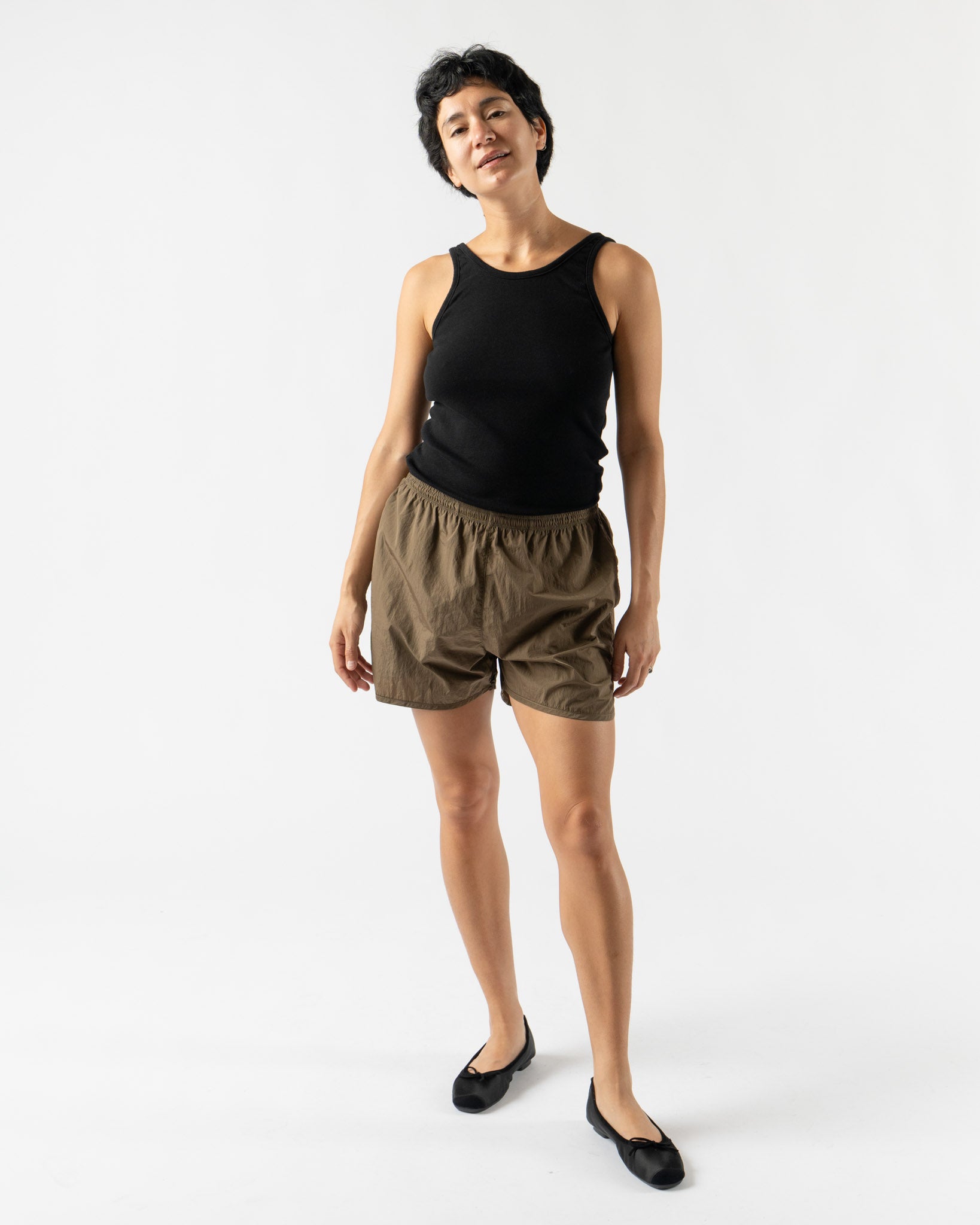 Nu Swim Unisex Moon Shorts in Brown