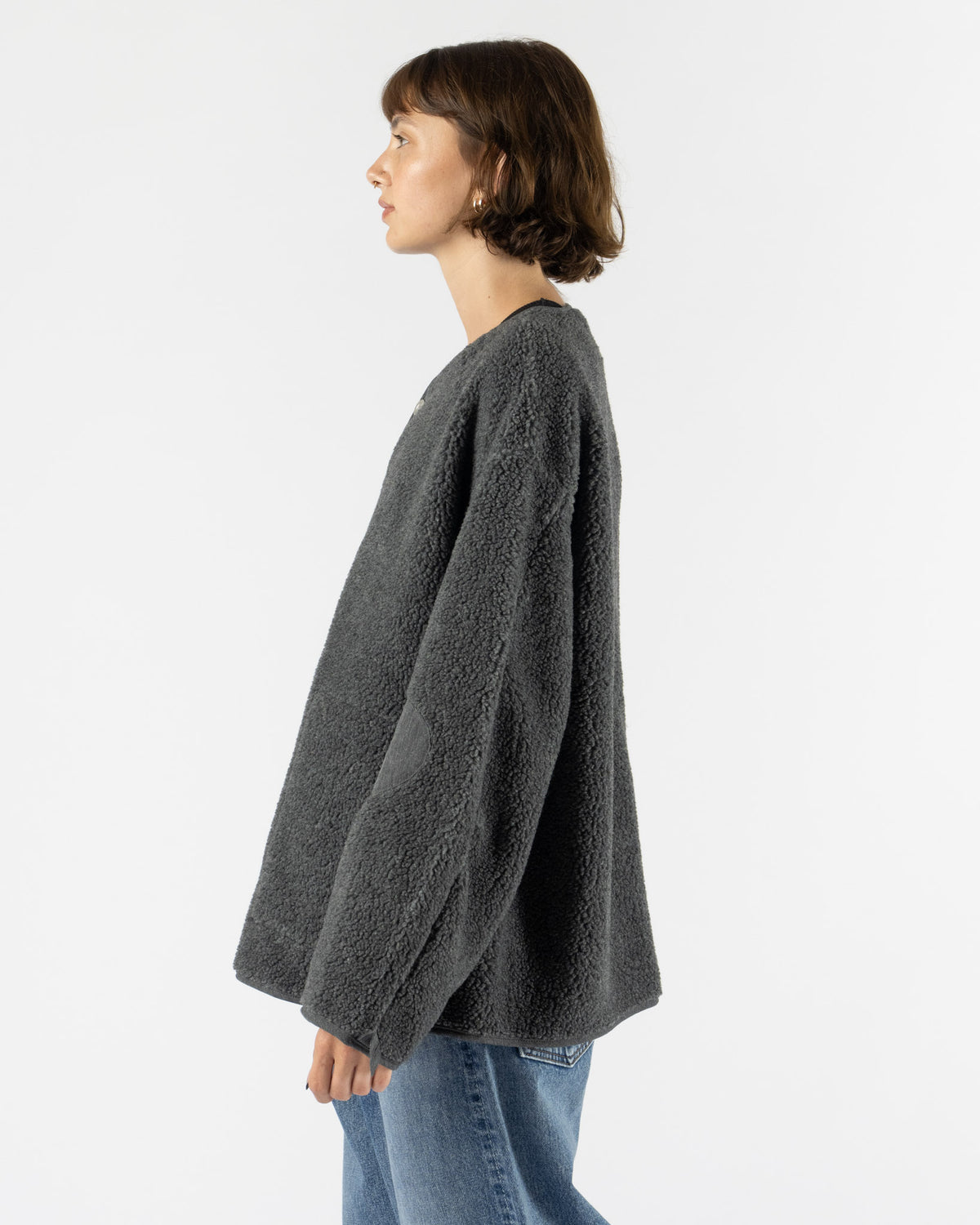 orSlow M-65 Unisex Fish Tail Coat Liner in Charcoal Gray