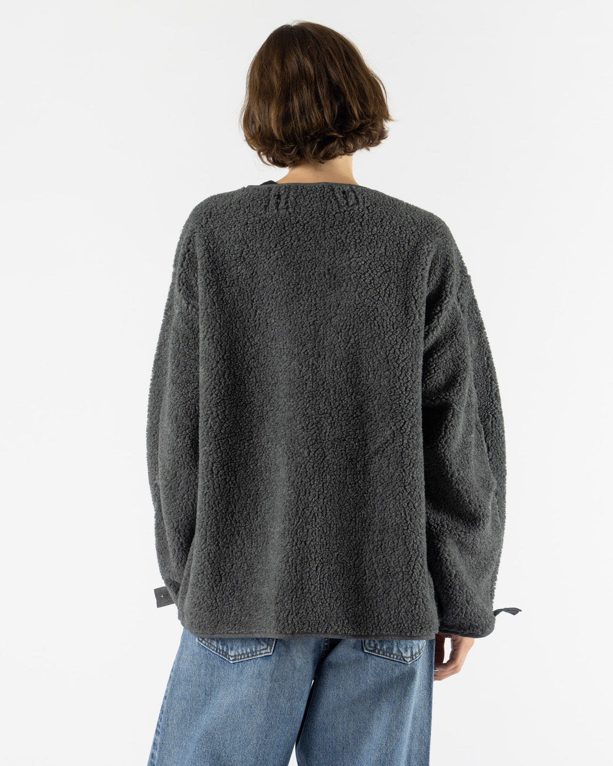 orSlow M-65 Unisex Fish Tail Coat Liner in Charcoal Gray