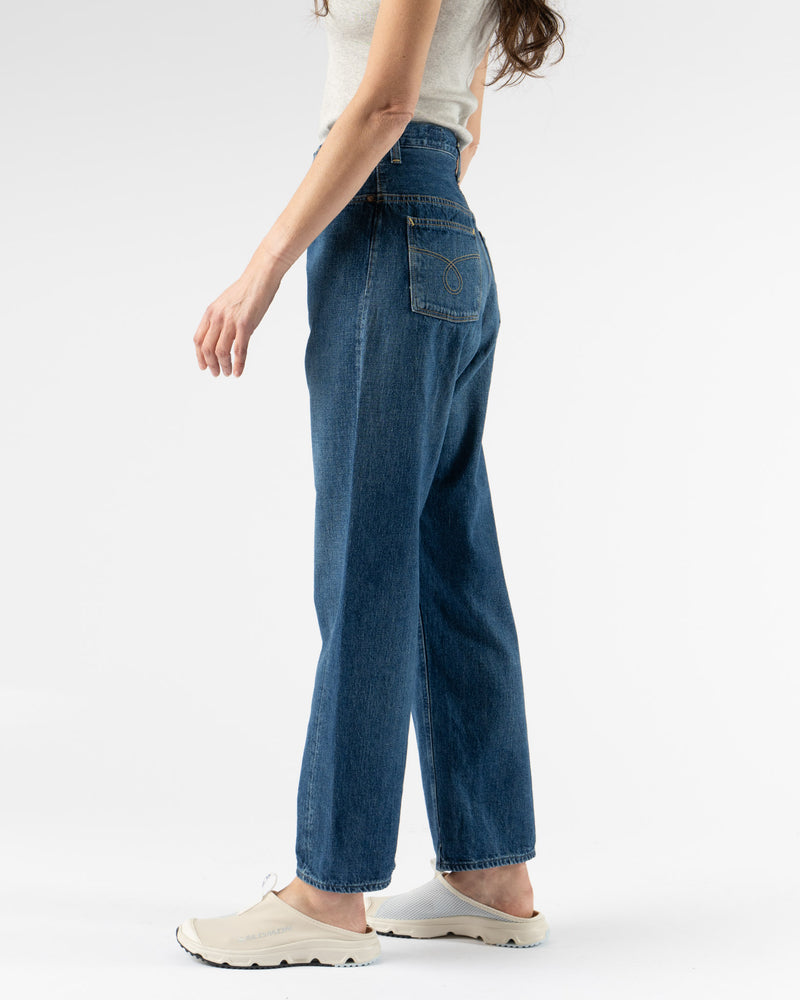 orSlow High Waist Selvedge Denim Pants in Used Wash