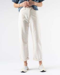 orSlow High Waist Selvedge White Denim Pants