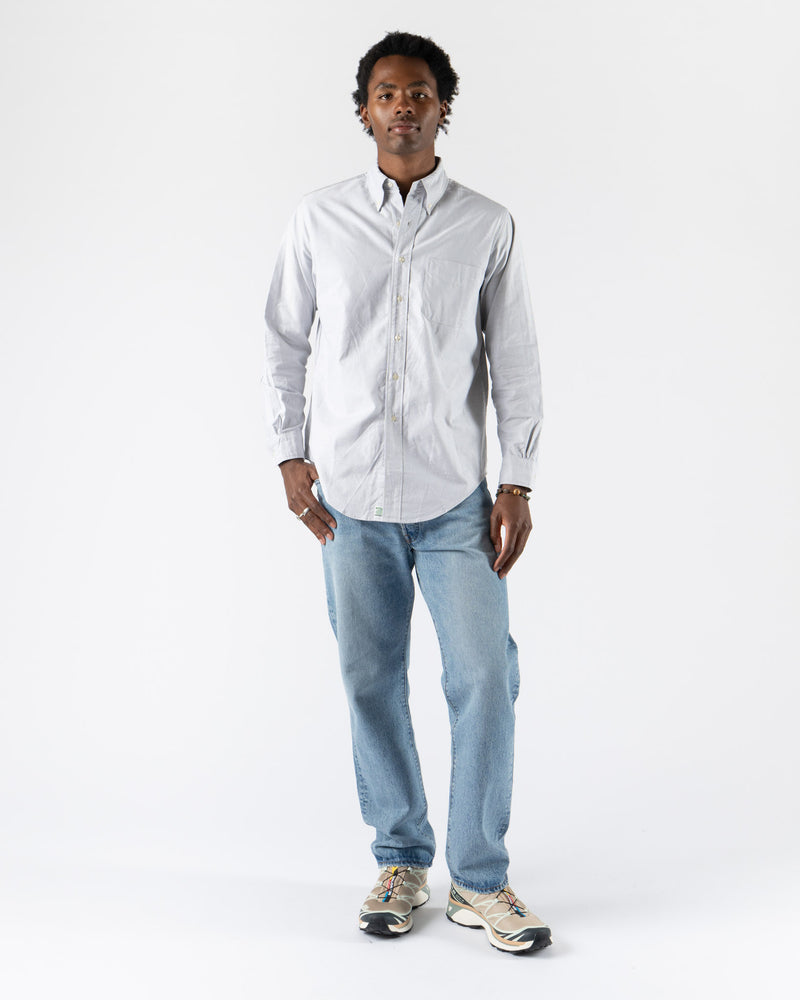 orSlow Oxford Standard Button Down Shirt in Light Gray