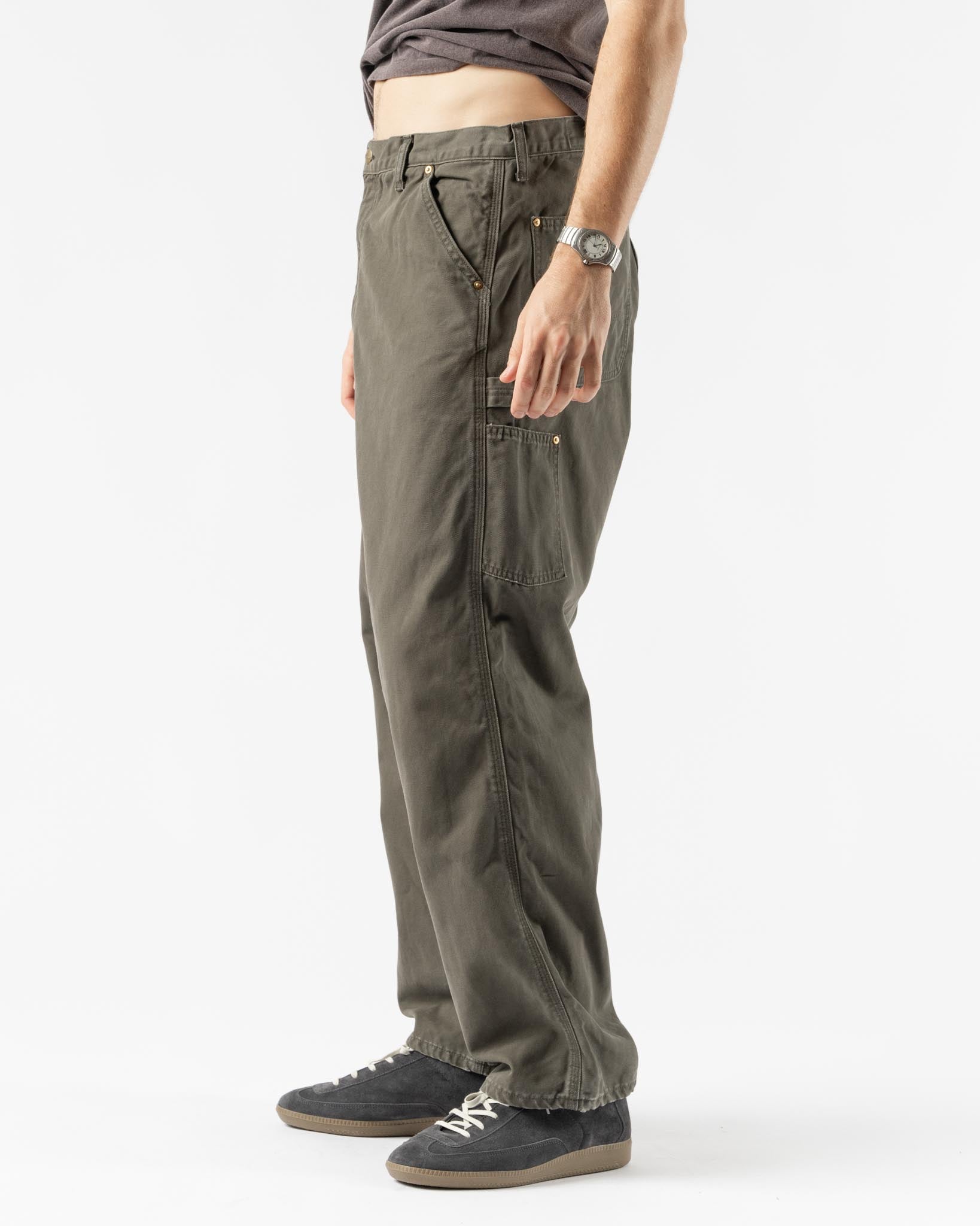 orSlow Dad's Fit Painter Pants in Army Green Curated at Jake
