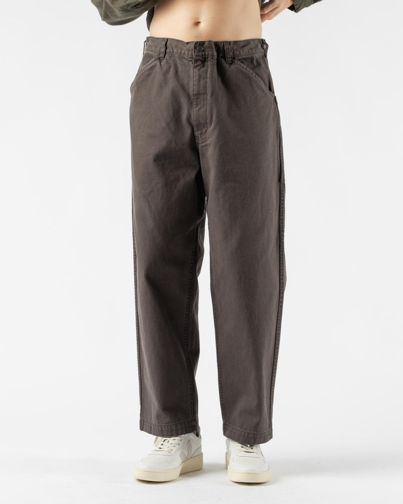 orSlow Wide Fit French Work Pants in Coffee Brown