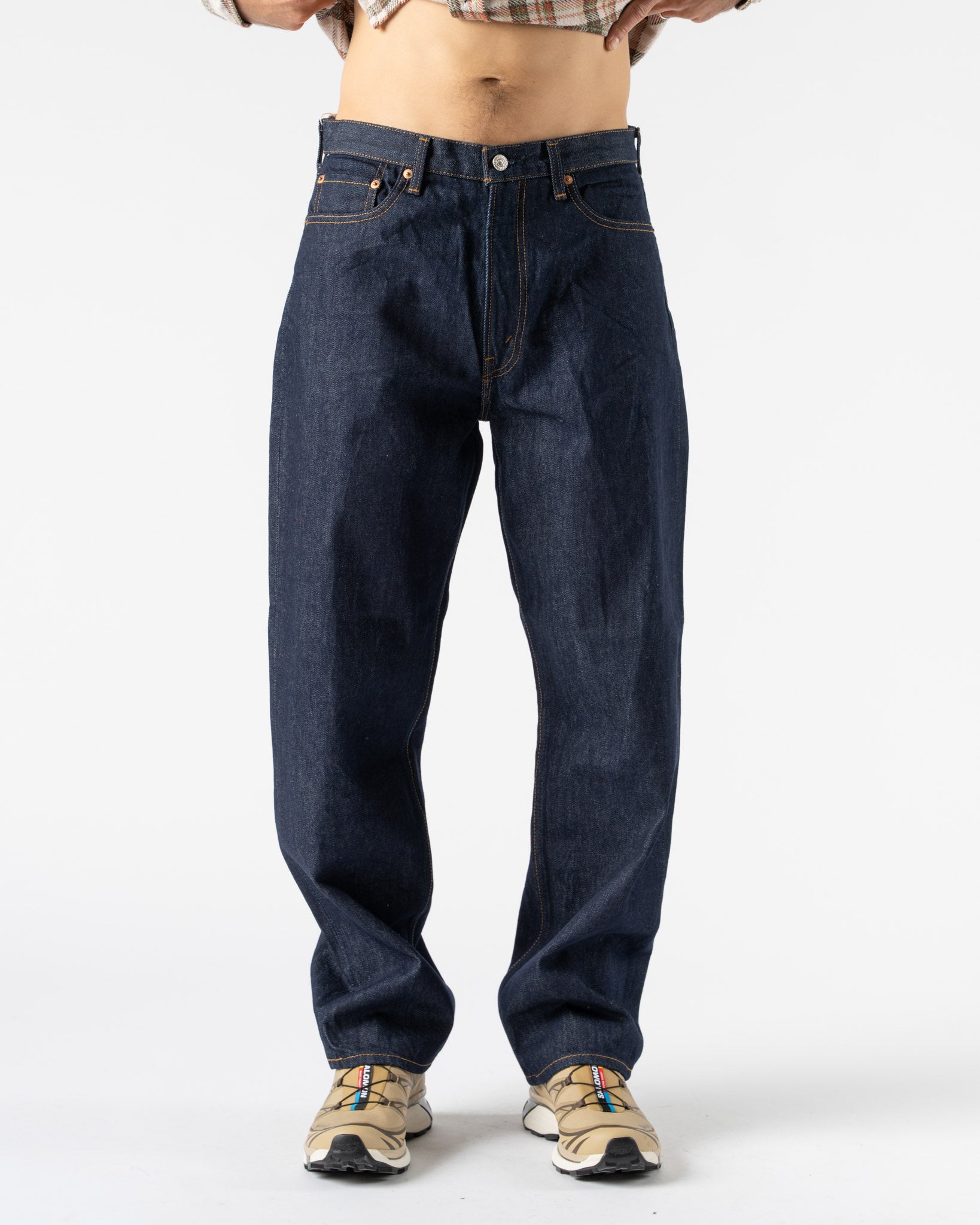 orSlow 101 Dad's Fit Denim Pants in Denim Used Curated at Jake and