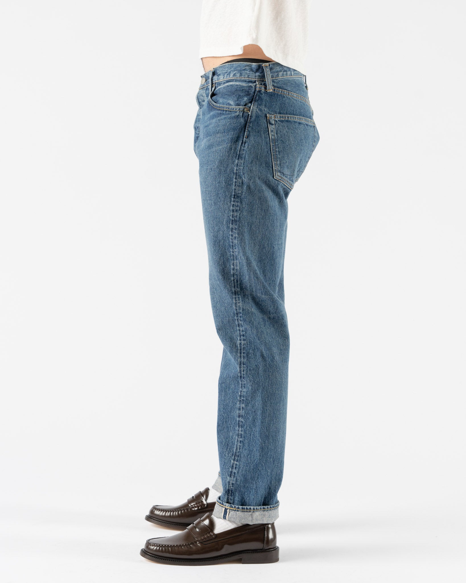 orSlow 105 Standard Selvedge Denim in 2 Year Wash