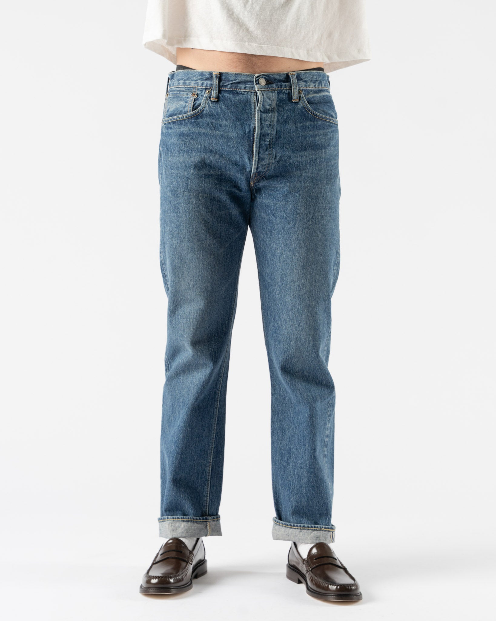 orSlow 105 Standard Selvedge Denim in 2 Year Wash