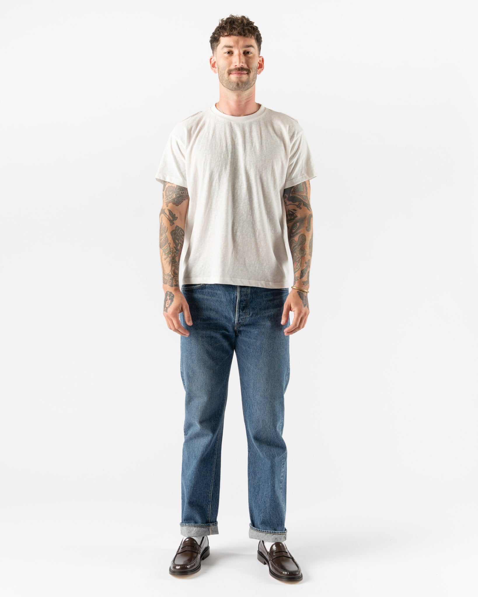 orSlow 105 Standard Selvedge Denim in 2 Year Wash