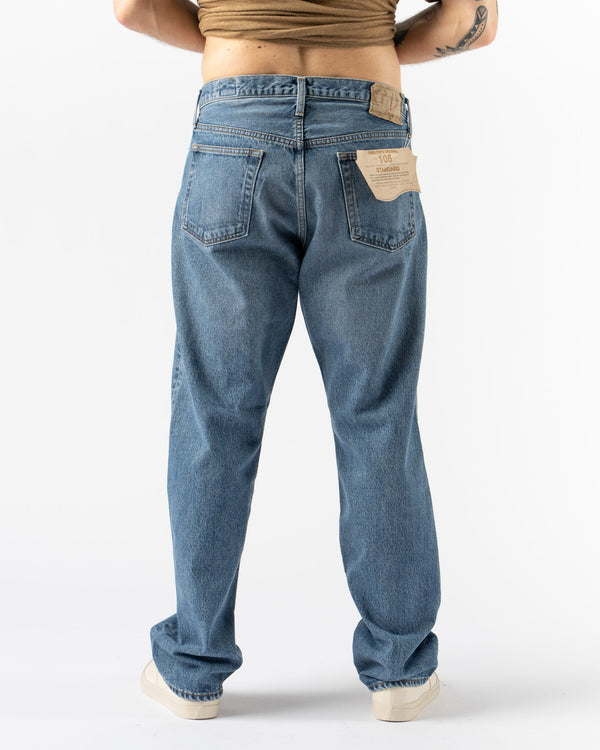 orSlow 105 90's Denim in Mid Used Wash