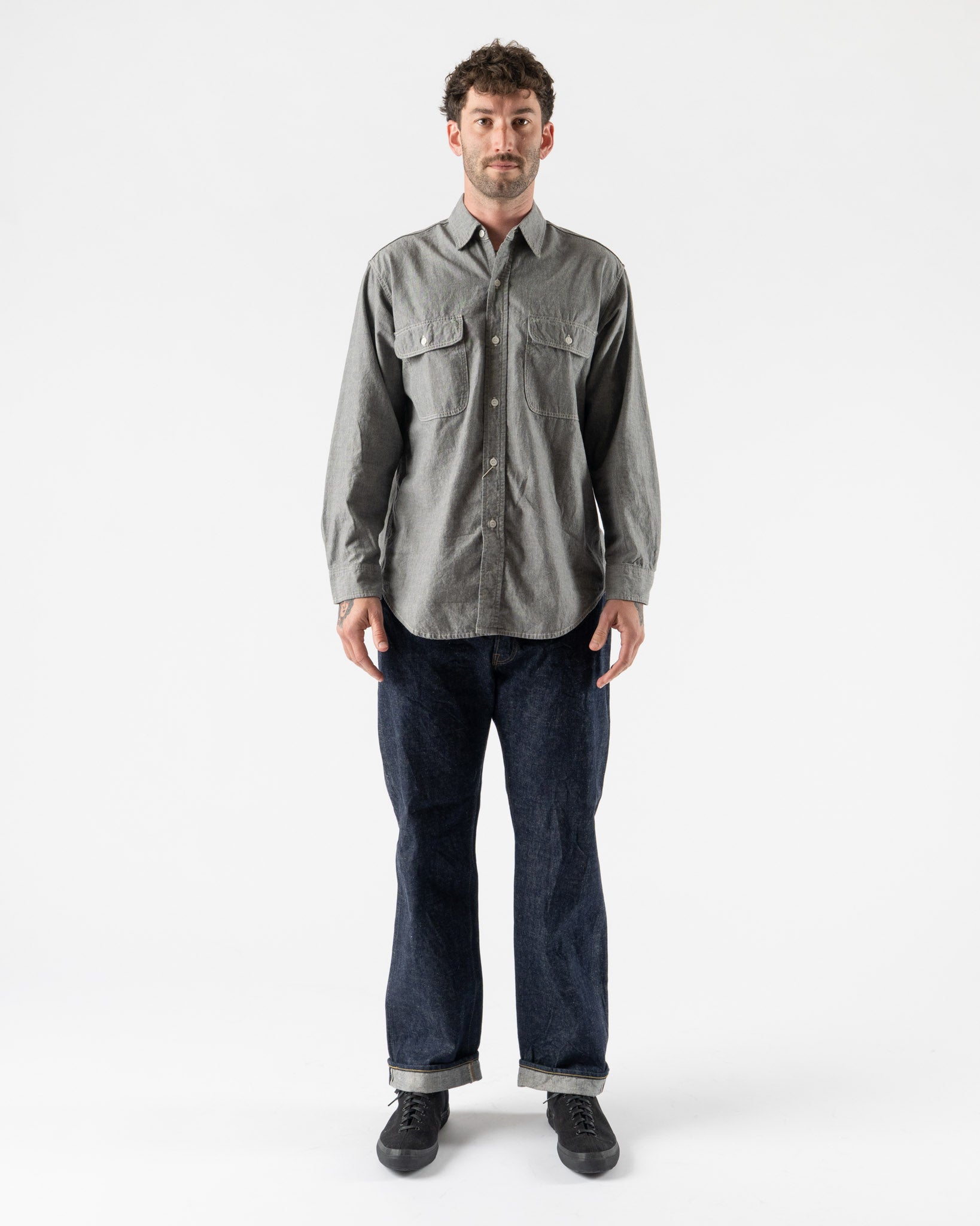 orSlow 105 90's Denim in Mid Used Wash Curated at Jake and Jones