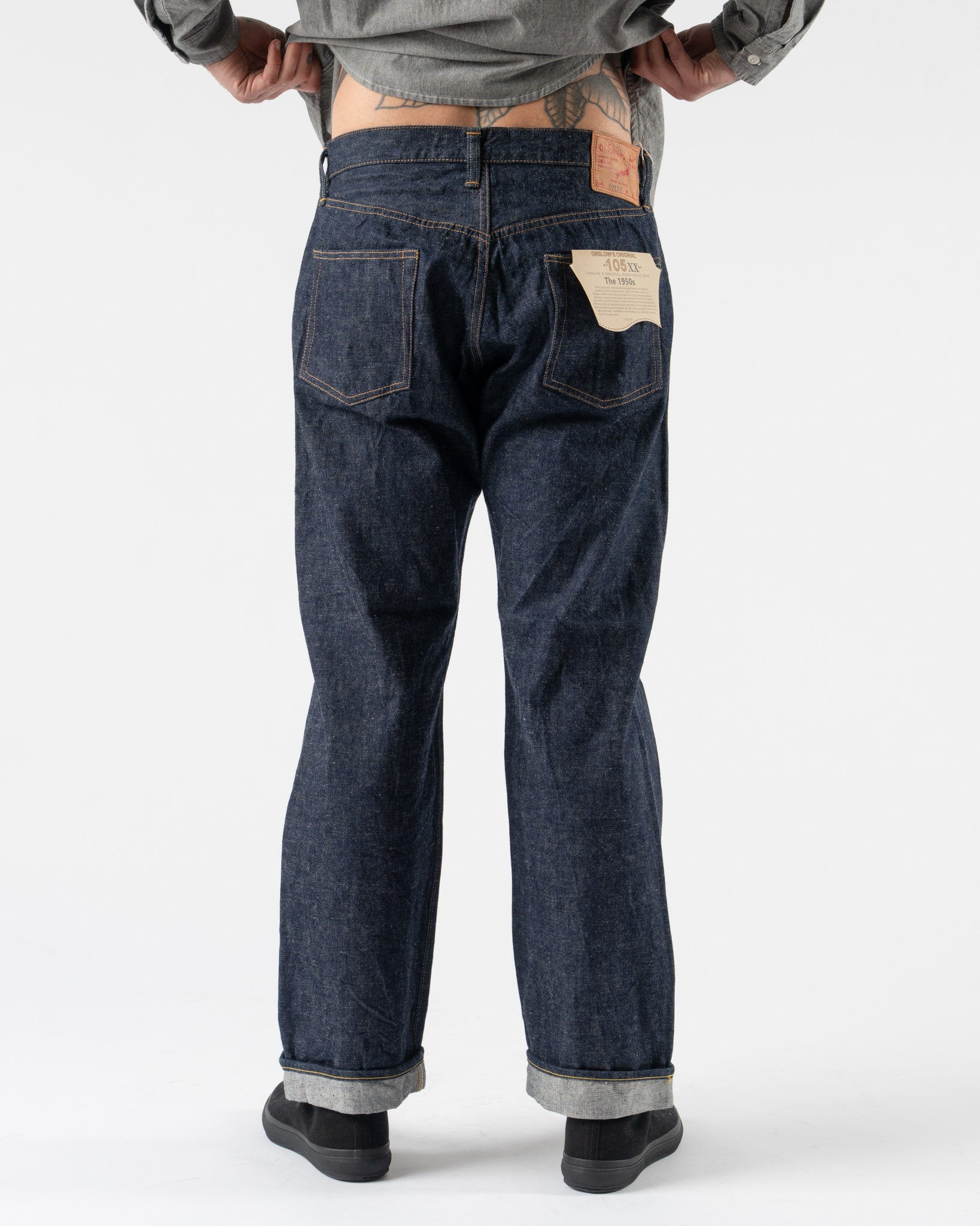 orSlow 105 90's Denim in Mid Used Wash Curated at Jake and Jones