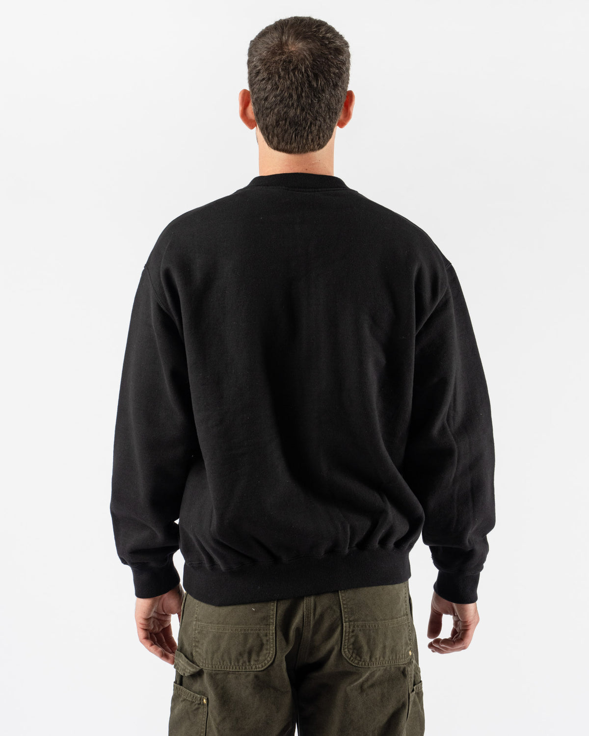 orSlow Dense Knit Zip-Up Sweatshirt in Black