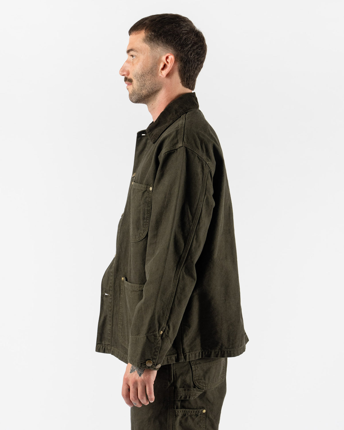 orSlow Relaxed Fit Oxford Coverall in Coffee Brown