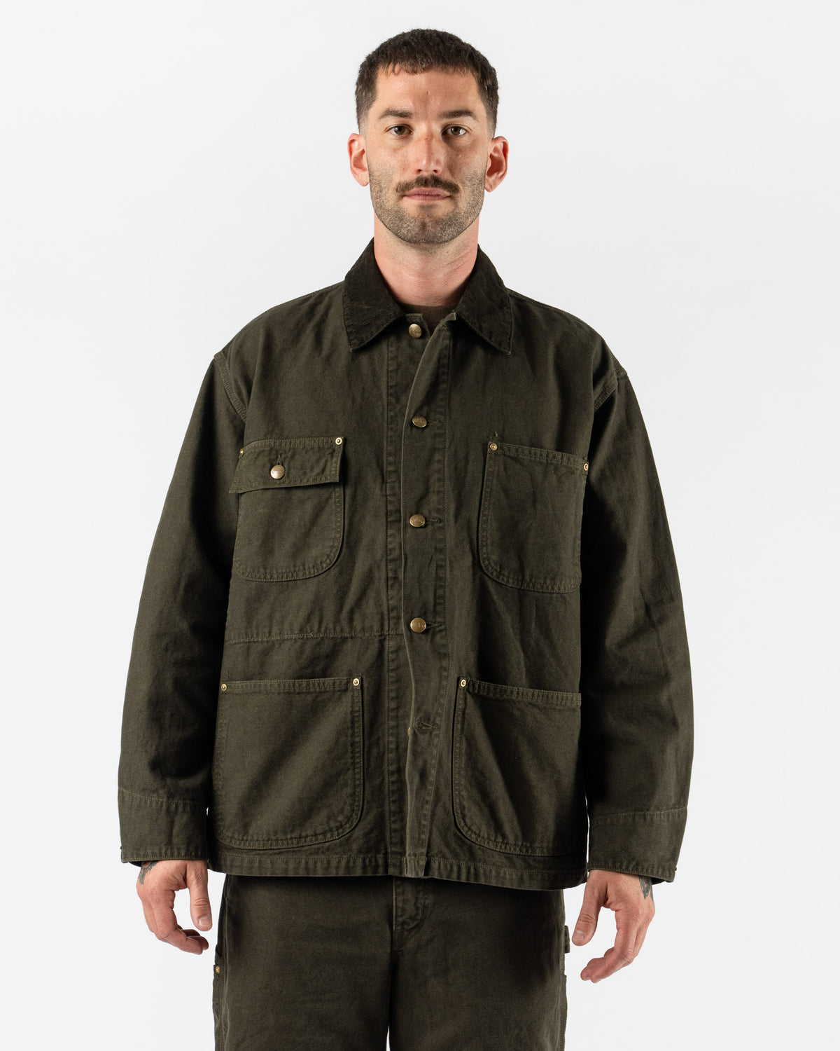 orSlow Relaxed Fit Oxford Coverall in Coffee Brown