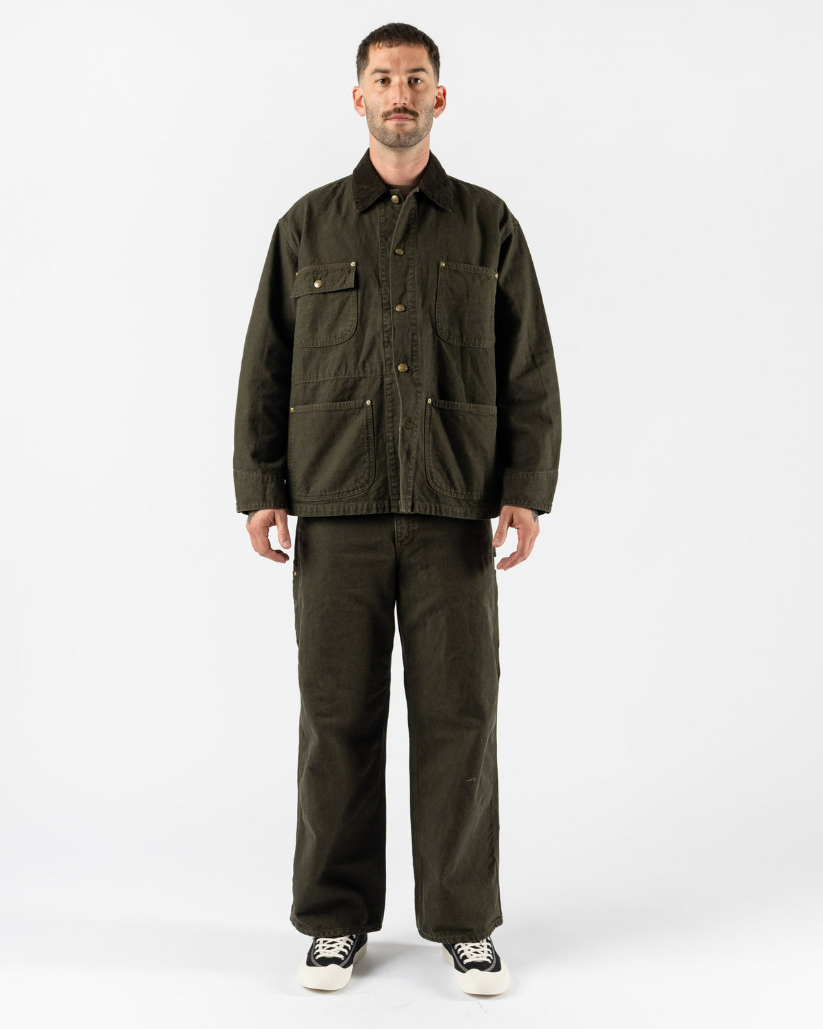 orSlow Relaxed Fit Oxford Coverall in Coffee Brown