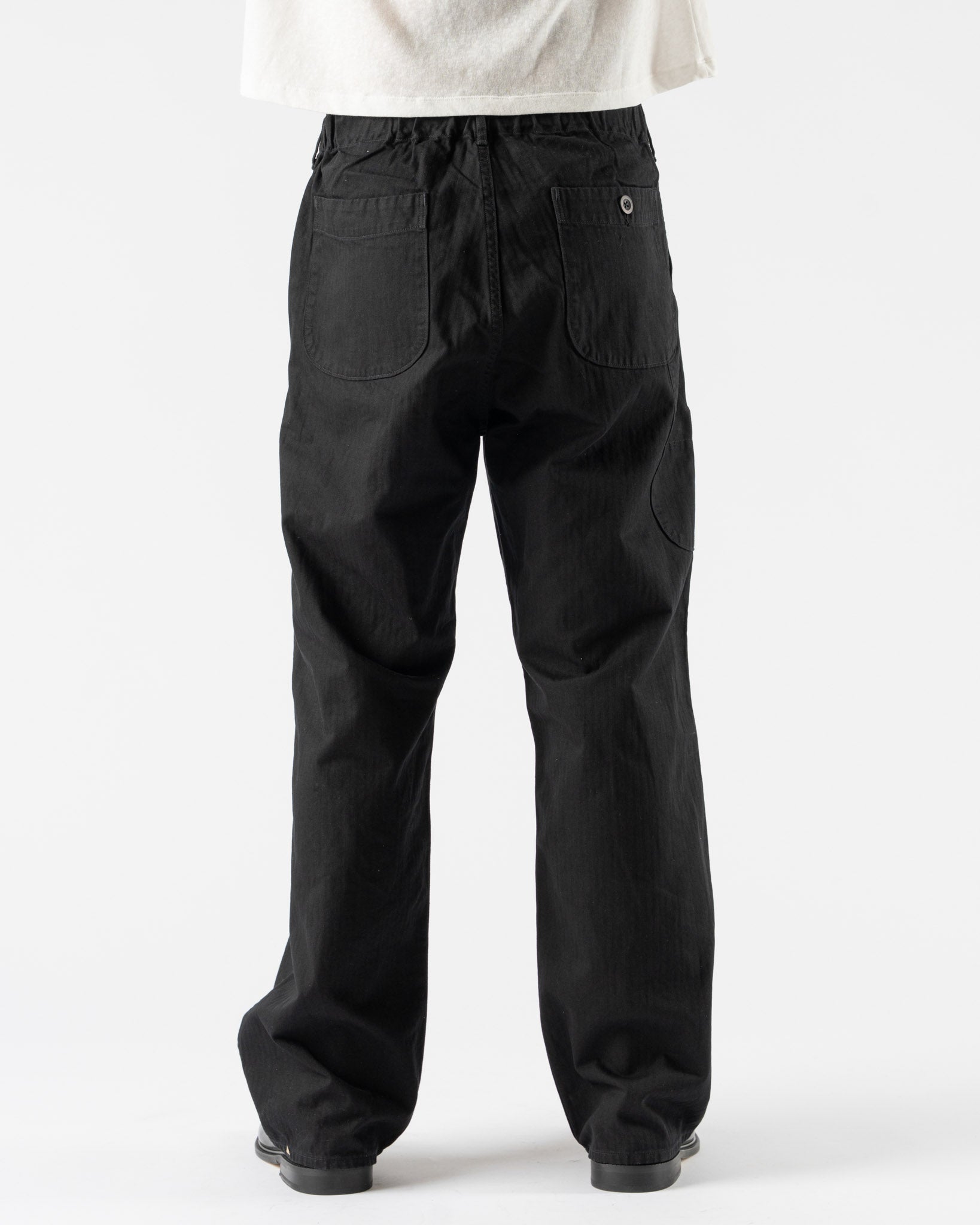 orSlow Wide Fit French Work Pants in Black