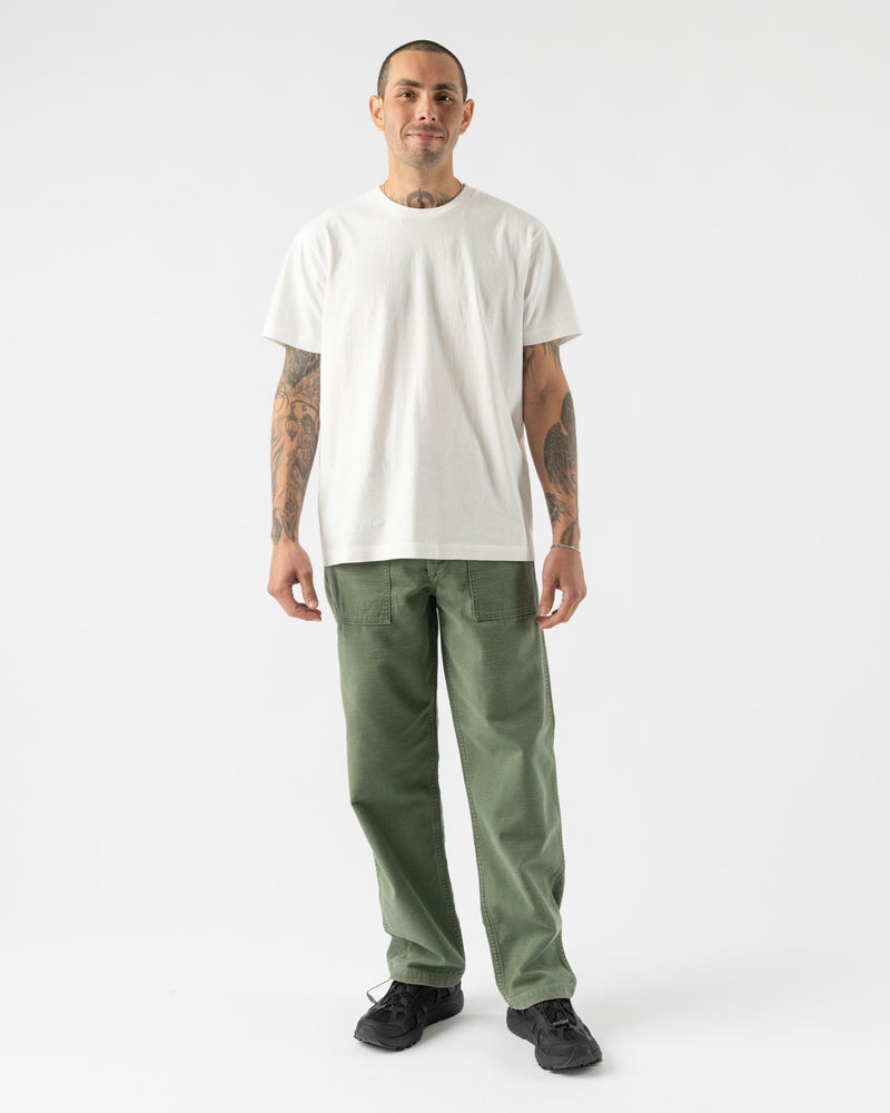orSlow US Army Fatigue Pants in Green Used Wash