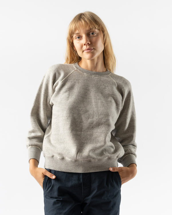 orSlow Womens Crew Neck Sweat Shirt in Heather Grey