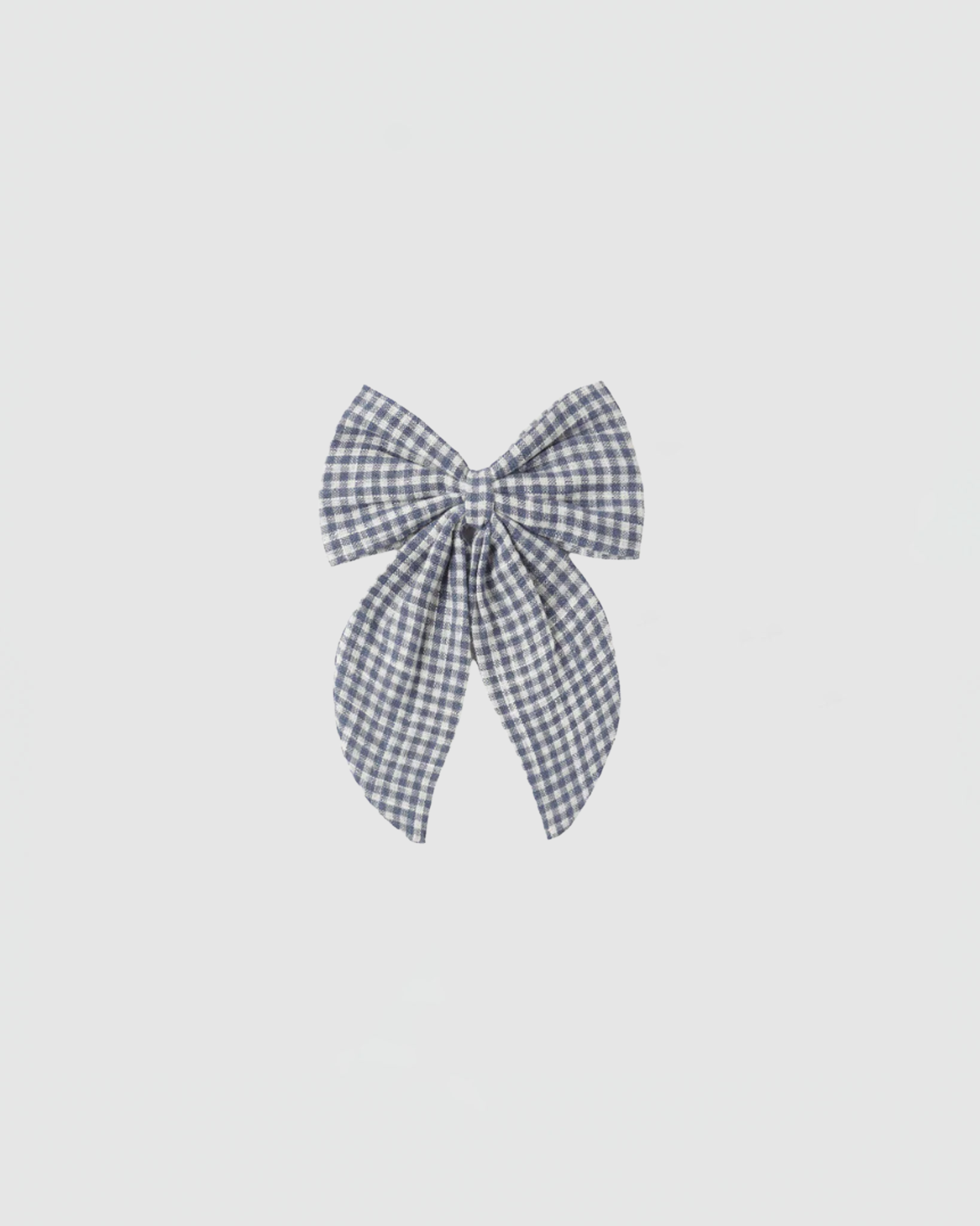Rylee + Cru Oversized Bow in Marine Gingham