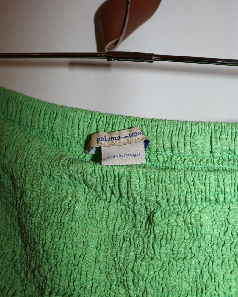 Pre-owned: Paloma Wool Monotoro Skirt/ Strapless Dress in Green Fluo