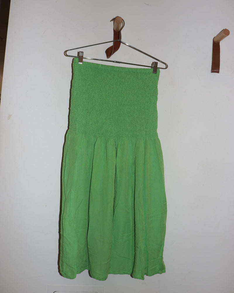 Pre-owned: Paloma Wool Monotoro Skirt/ Strapless Dress in Green Fluo